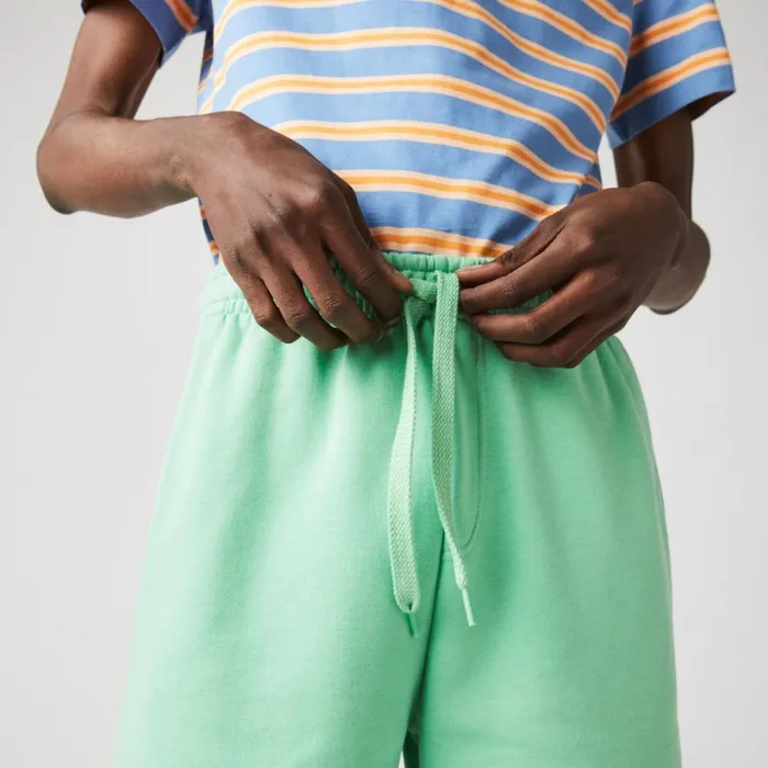Shorts and Swim Men Lacoste Men039s SPORT Tennis Fleece Shorts Lime Green Ttf