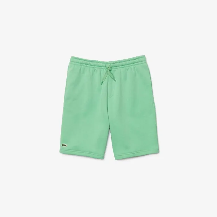 Shorts and Swim Men Lacoste Men039s SPORT Tennis Fleece Shorts Lime Green Ttf