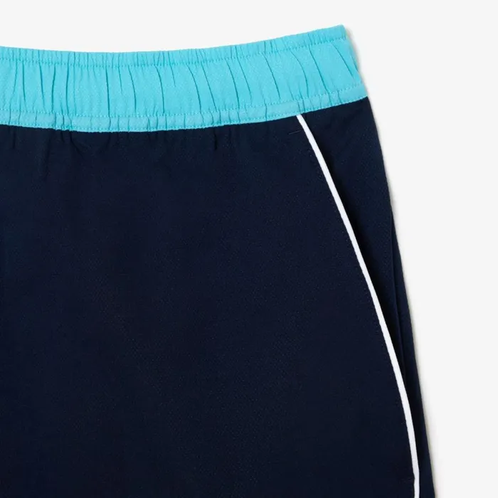 Shorts and Swim Men Lacoste Men039s Stretch Tennis Shorts Navy Blue Blue Ri4