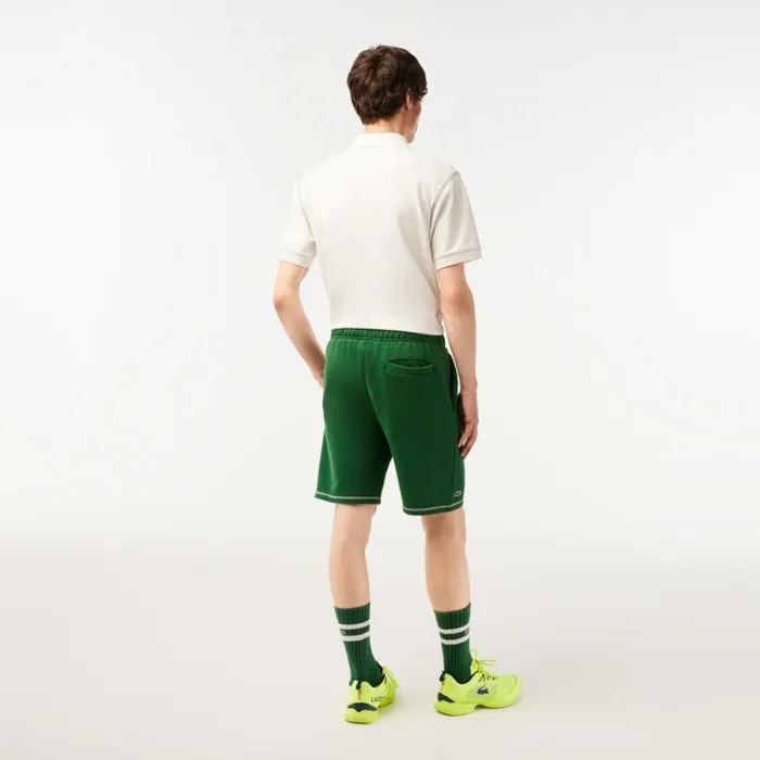Shorts and Swim Men Lacoste Mens Sport Roland Garros Edition Flannel Shorts Pine Green 132