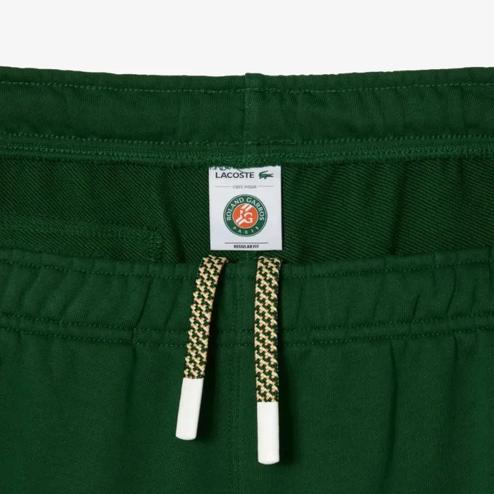 Shorts and Swim Men Lacoste Mens Sport Roland Garros Edition Flannel Shorts Pine Green 132