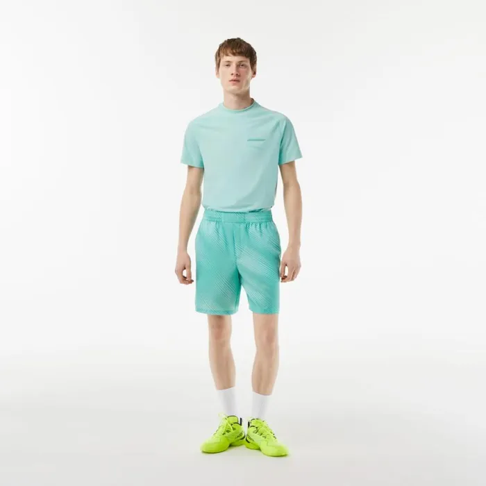 Shorts and Swim Men Lacoste Mens SPORT Shorts Light Green Green Yellow H0u