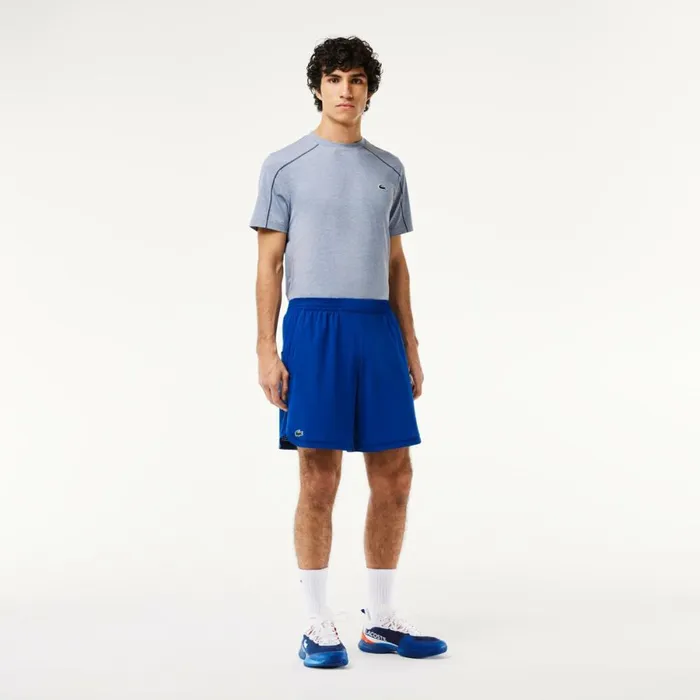 Shorts and Swim Men Lacoste Mens Sport Stretch Mesh Shorts Navy Blue Iu8