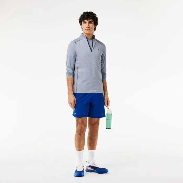 Shorts and Swim Men Lacoste Mens Sport Stretch Mesh Shorts Navy Blue Iu8