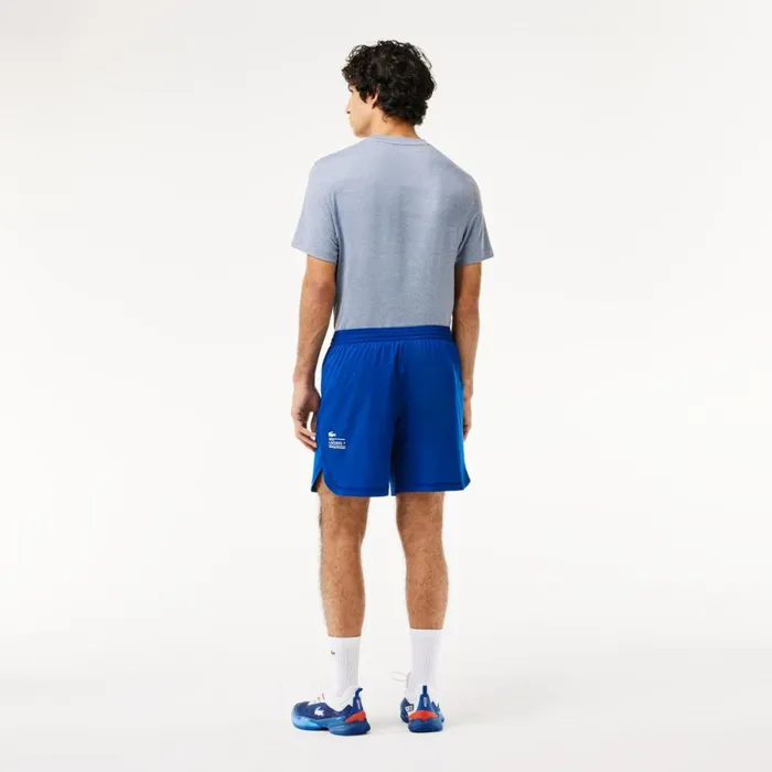 Shorts and Swim Men Lacoste Mens Sport Stretch Mesh Shorts Navy Blue Iu8