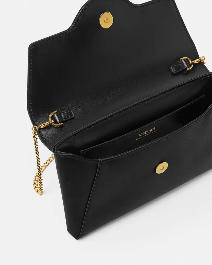 Shoulder and Crossbody Women Versace La Medusa Envelope Clutch Blackgold