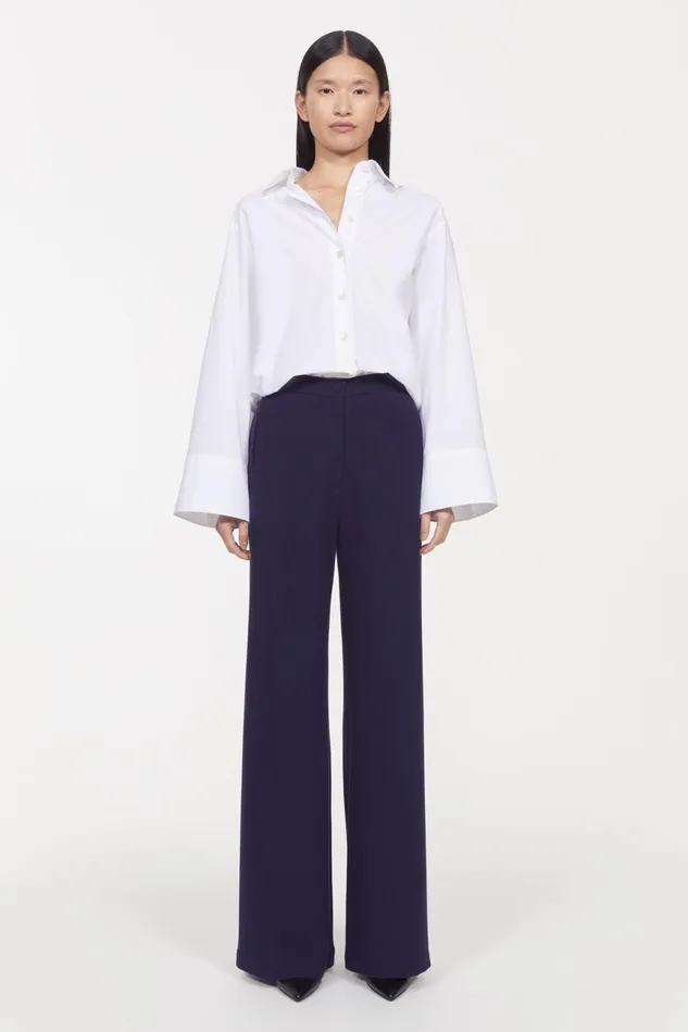 Sini Wide Pants Midnight Blue Women Rodebjer Trousers