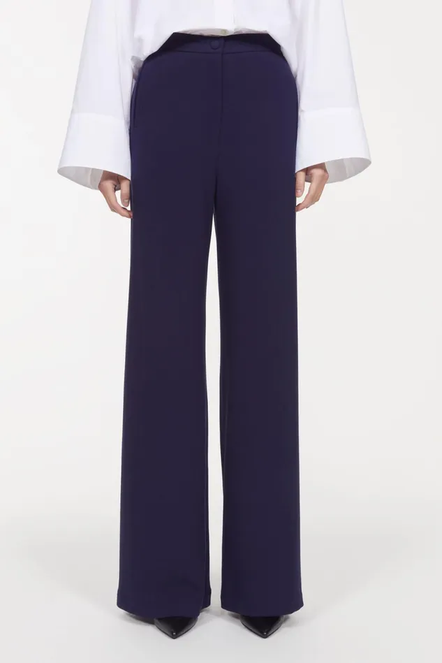 Sini Wide Pants Midnight Blue Women Rodebjer Trousers