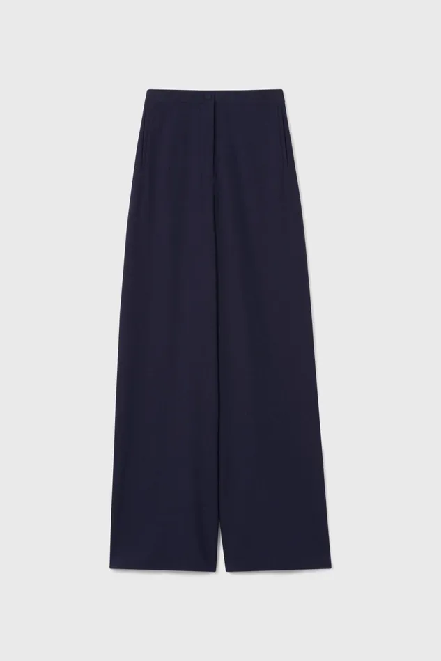 Sini Wide Pants Midnight Blue Women Rodebjer Trousers