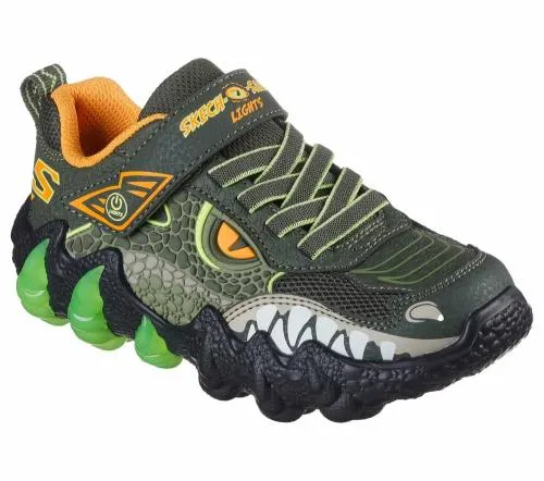 SkechOSaurus Light 20 Olive Kids SKECHERS Big Kids UK Sizes 36