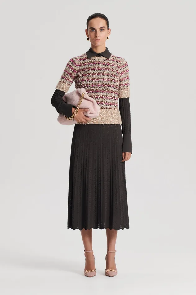 Skirts Scanlan Theodore Women PLEAT LACE SKIRT JUNGLE