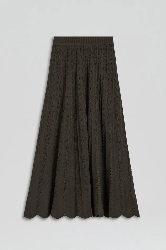 Skirts Scanlan Theodore Women PLEAT LACE SKIRT JUNGLE Skirts Scanlan Theodore Women PLEAT LACE SKIRT JUNGLE