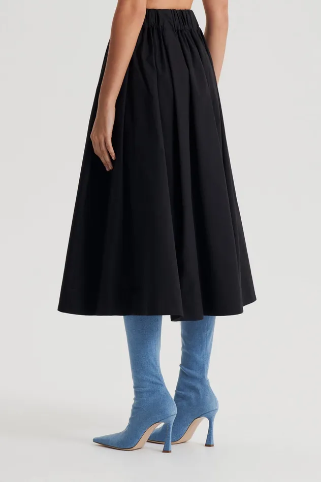 Skirts Scanlan Theodore Women WIDE CARGO SKIRT BLACK Skirts Scanlan Theodore Women WIDE CARGO SKIRT BLACK