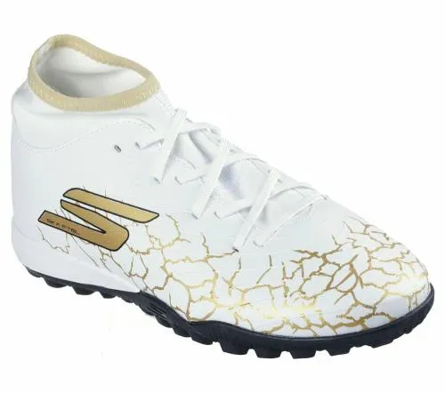 SKX15 High Jr Youth TF White Black Gold Kids SKECHERS Big Kids UK Sizes 36