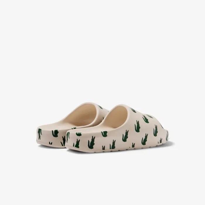 Slides Men Lacoste Mens Serve Slide 20 ColorPop Slides Off Whtdk Grn 1y5