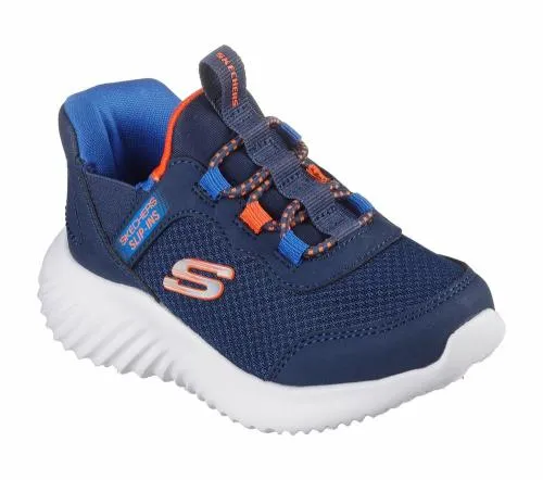 Slipins Bounder 8211 BriskBurst Navy Blue Kids SKECHERS Toddlers UK Sizes 49