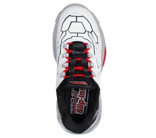 Slipins SkechBots 8211 Orbitron Wht Black Red Kids SKECHERS Kids UK Sizes 9525