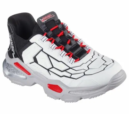 Slipins SkechBots 8211 Orbitron Wht Black Red Kids SKECHERS Kids UK Sizes 9525
