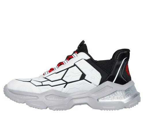 Slipins SkechBots 8211 Orbitron Wht Black Red Kids SKECHERS Kids UK Sizes 9525