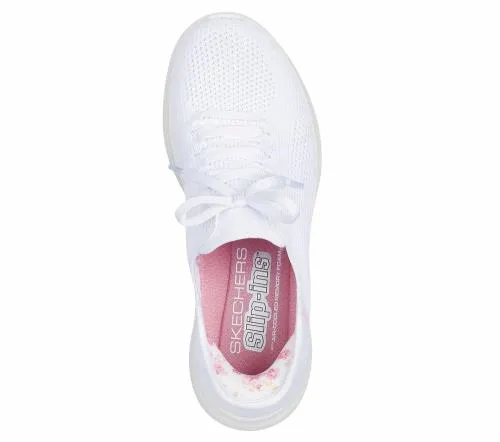 Slipins Ultra Flex 308211 Morning Blossom White Women SKECHERS SlipOn