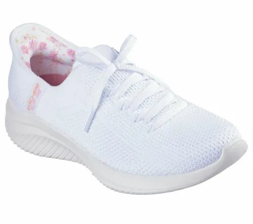 Slipins Ultra Flex 308211 Morning Blossom White Women SKECHERS SlipOn