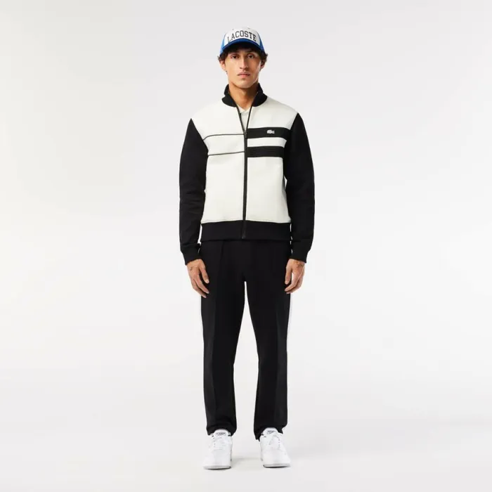 Sneakers Men Lacoste Men039s Lineshot Contrasted Collar Leather Sneakers Whiteblack 147