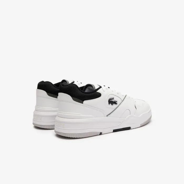 Sneakers Men Lacoste Men039s Lineshot Contrasted Collar Leather Sneakers Whiteblack 147