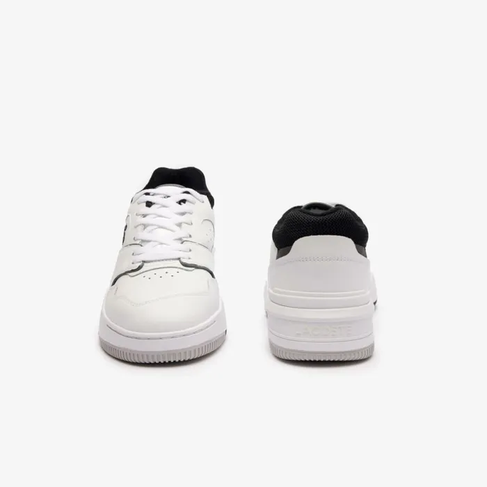 Sneakers Men Lacoste Men039s Lineshot Contrasted Collar Leather Sneakers Whiteblack 147