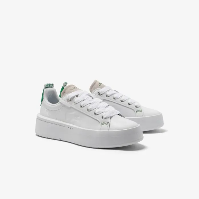 Sneakers Women Lacoste Women039s Carnaby Platform Leather Sneakers Whitedark Green 1r5