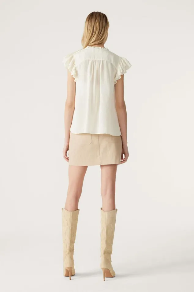 SolsticeFrilly Shoulder Top Clothing Baandsh Tops and Shirts