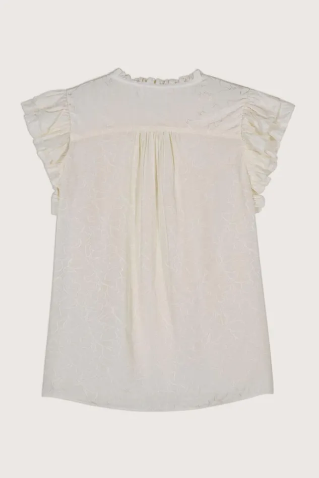 SolsticeFrilly Shoulder Top Clothing Baandsh Tops and Shirts