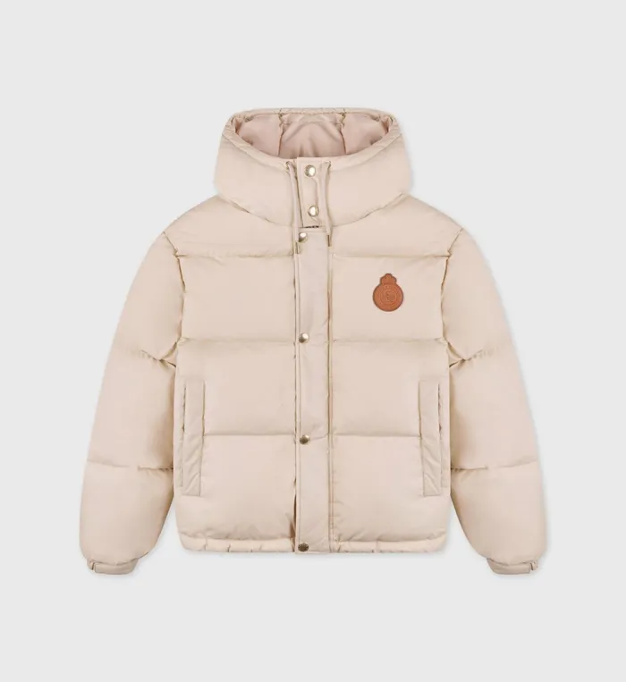Sporty and Rich Coats Women Crown Puffer Jacket 8211 Cream
