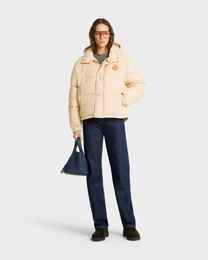 Sporty and Rich Coats Women Crown Puffer Jacket 8211 Cream