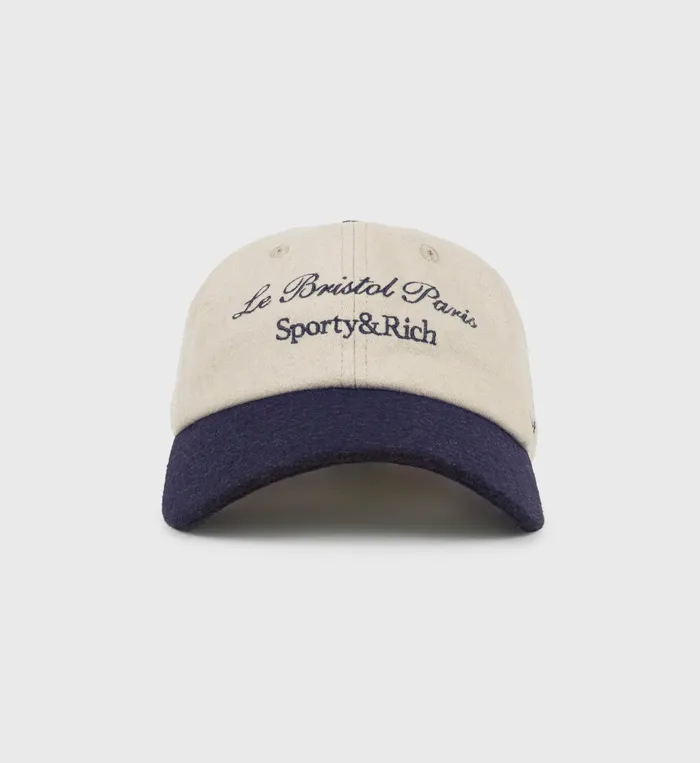 Sporty and Rich Hats Women Faubourg Wool Hat 8211 CreamNavy