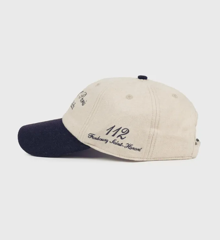 Sporty and Rich Hats Women Faubourg Wool Hat 8211 CreamNavy