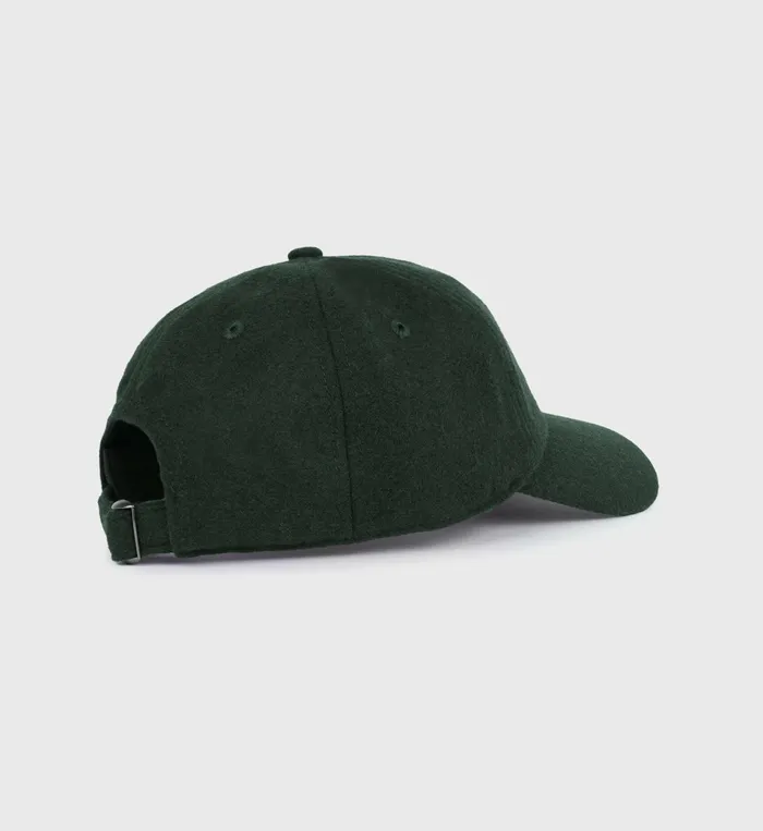 Sporty and Rich Hats Women NY Crest Wool Hat 8211 ForestGold