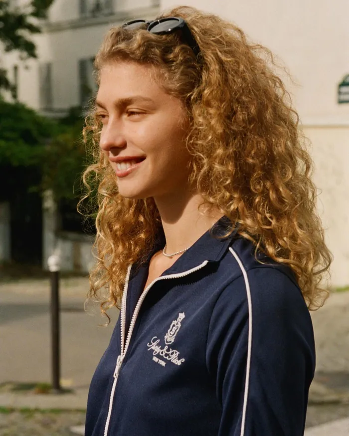 Sporty and Rich Jackets Women Vendome Track Jacket 8211 NavyWhite