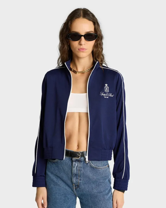 Sporty and Rich Jackets Women Vendome Track Jacket 8211 NavyWhite