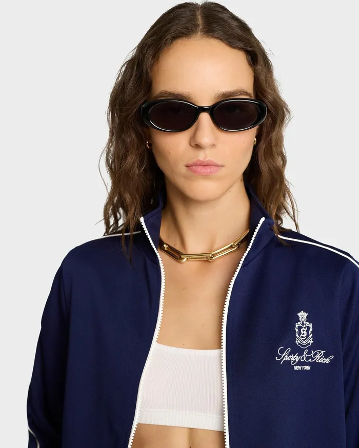 Sporty and Rich Jackets Women Vendome Track Jacket 8211 NavyWhite