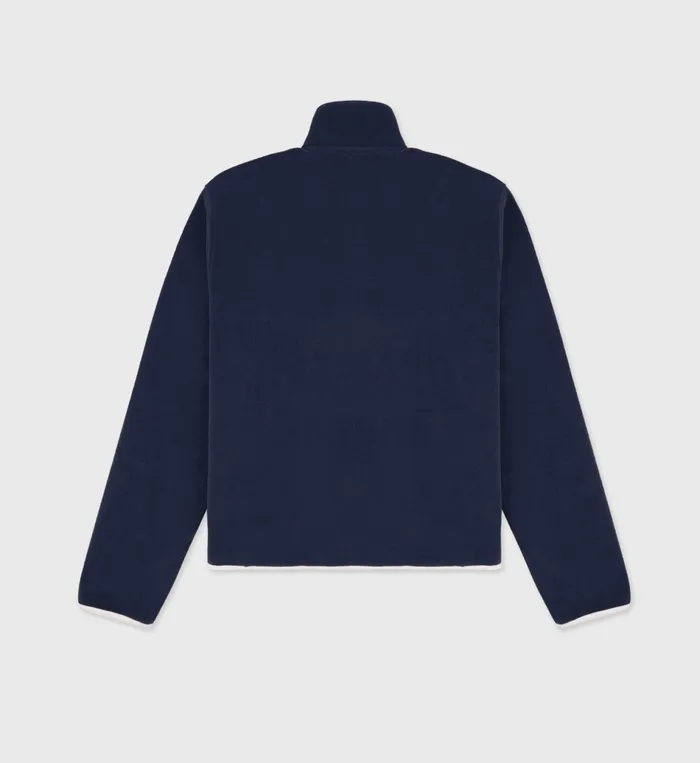 Sporty and Rich Polar Fleece And Sherpa Women NY Crest Polar Sweatshirt 8211 NavyGold