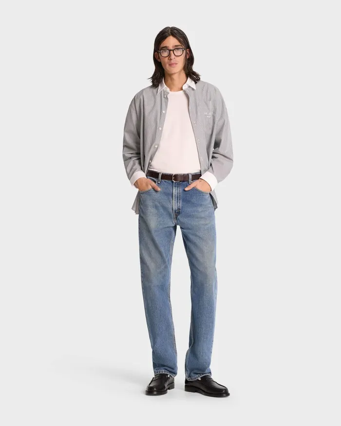 Sporty and Rich Shirting Women SR Sport Oversized Shirt 8211 Forest Striped