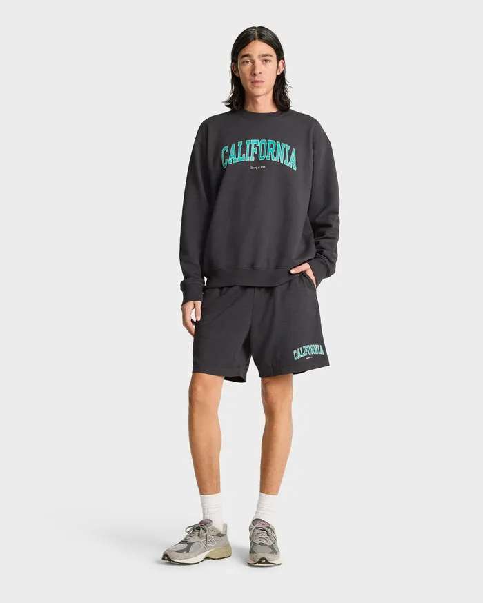 Sporty and Rich Shorts Men California Gym Short 8211 Faded BlackSpring Green