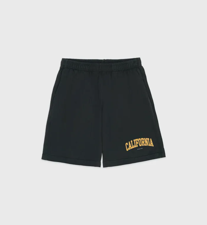 Sporty and Rich Shorts Women California Gym Short 8211 Faded BlackGold