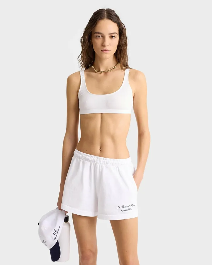 Sporty and Rich Shorts Women Faubourg Disco Short 8211 WhiteNavy