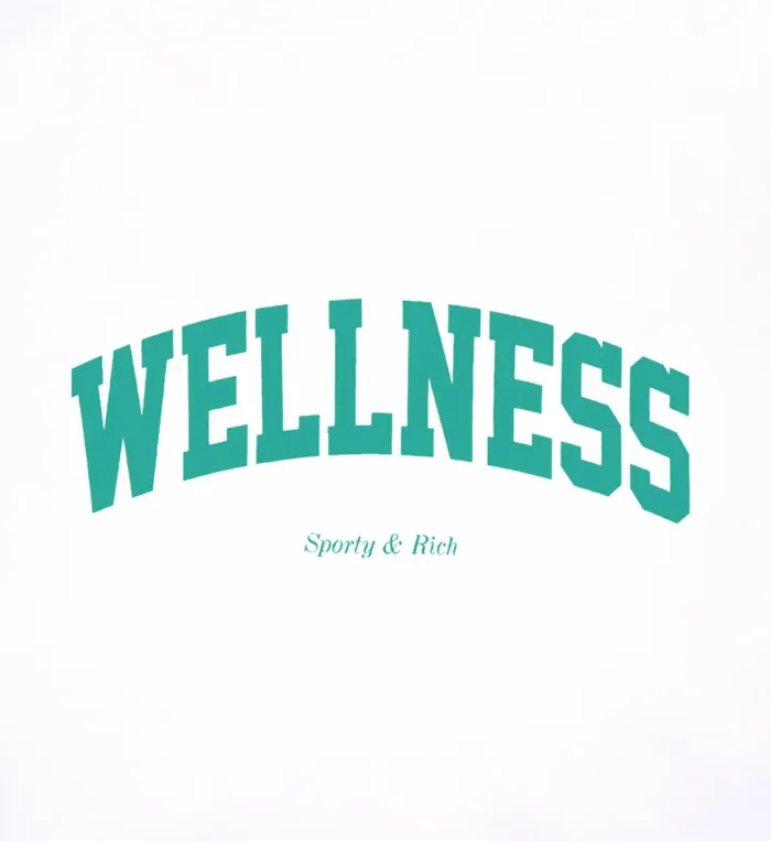 Sporty and Rich TShirts and Tops Women Wellness Ivy Baseball Tee 8211 WhiteSpring Green