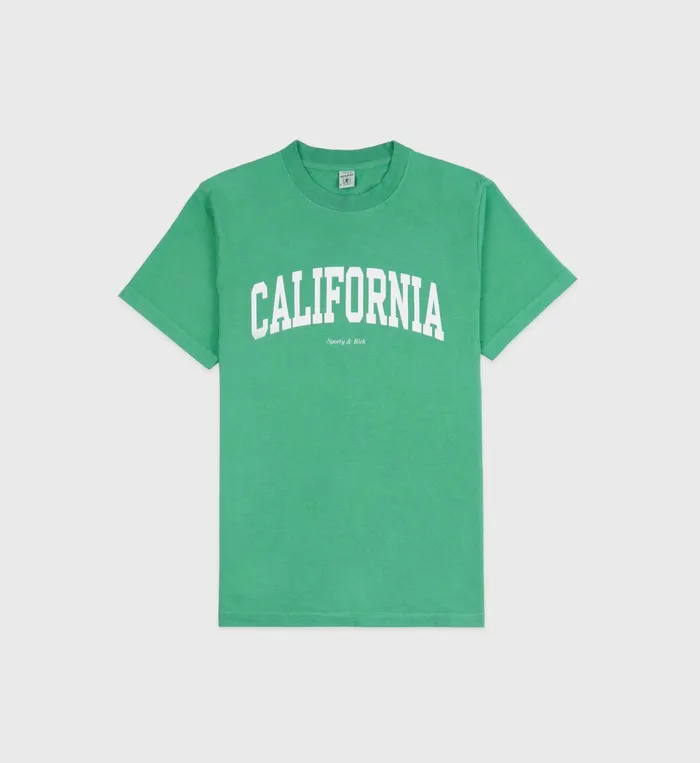 Sporty and Rich TShirts Men California TShirt 8211 VerdeWhite