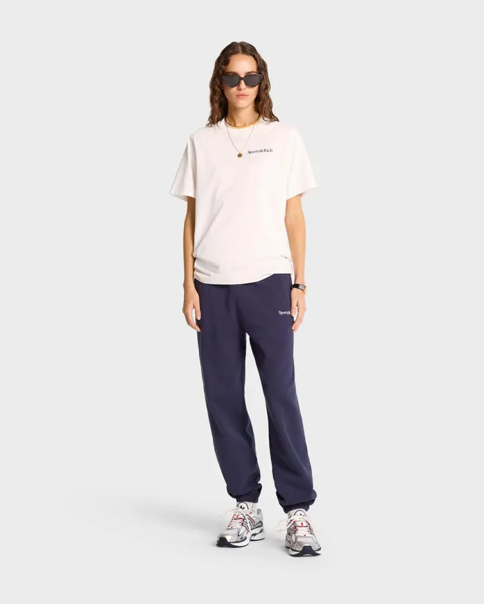 Sporty and Rich TShirts Men Health Is Wealth TShirt 8211 WhiteNavy