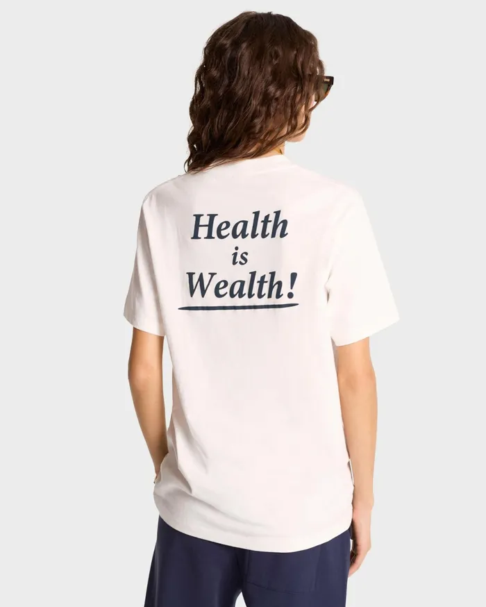 Sporty and Rich TShirts Men Health Is Wealth TShirt 8211 WhiteNavy
