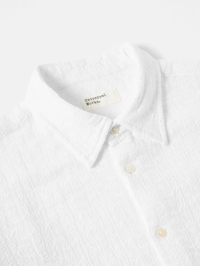 Square Pocket Shirt In White Bobble Cotton Men Universal Works Shirts