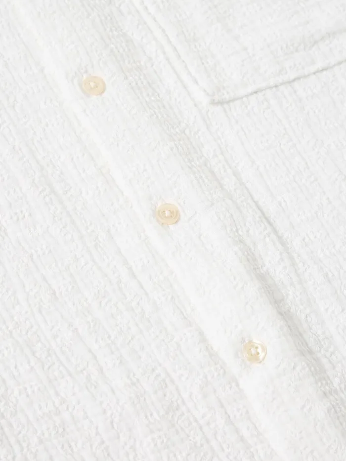 Square Pocket Shirt In White Bobble Cotton Men Universal Works Shirts